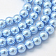 Backen gemalt pearlized Glasperlen runden Perle Stränge HY-Q003-10mm-24-1