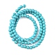1 Strand Dyed Dark Cyan Round Synthetic Turquoise Beads Strands X-TURQ-G106-4mm-02E-6