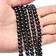 Chapelets de perles en pierre noire synthétique GSR6mmC044-5