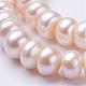Fili di perle di perle d'acqua dolce coltivate naturali PEAR-P002-31-3