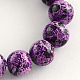 Imitation Regalite Beads Two Tone Spray Painted Glass Round Bead Strands DGLA-R044-4mm-M-3