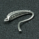Brass Micro Pave Cubic Zirconia Earring Hooks ZIRC-K018-01P-2