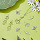 DICOSMETIC 16Pcs 4 Style Stainless Steel Leaf Pendants Leaves Branch Charms Small Hole Ginkgo Charms for DIY Crafting Bracelet Jewelry Making STAS-DC0005-50-3