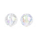 Placage uv perles acryliques irisées arc-en-ciel transparentes OACR-N008-160-2