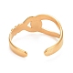 Ion Plating(IP) 304 Stainless Steel Interlock Knot Shape Open Cuff Ring for Women RJEW-C025-13G-3
