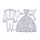 Свадебный костюм и платье невесты трафареты для резки штампов из углеродистой стали DIY-E024-08-2