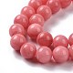Chapelets de perles en jade de malaisie naturelle G-A146-6mm-B08-5