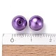 Lavender Garden Mixed Crackle Glass & Glass Pearl Bead Sets HY-X0009-8mm-01-2
