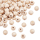 Olycraft 50pcs numéro 0 à 9 perles européennes en bois naturel non fini WOOD-OC0001-70-2