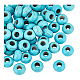 100 шт окрашенные синтетические бирюзовые европейские бусины&nbsp;SPDL-PH0001-03-7