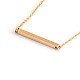 Cuboid 304 Stainless Steel Pendant Necklaces NJEW-O076-36G-1