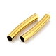 304ステンレス鋼チューブビーズ  カーブチューブ  ゴールドカラー  15x2.5mm  穴：2mm STAS-B047-27B-G-2