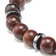Buddhism Prayer Beads Stretch Bracelet BJEW-JB07124-5