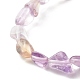 Natural Ametrine Beads Stretch Bracelet for Kids BJEW-JB07031-10-4