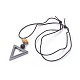 Cowhide Leather Cord Pendant Necklaces NJEW-JN02219-2