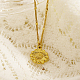 304 Halskette mit Sonnenblumen-Anhänger aus Edelstahl für Damen NO4072-1-3