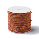 綿編み糸  スプールで  ラウンド  チョコレート  1.2mm  約21.87ヤード（20m）/ロール OCOR-B003-01A-08-1