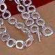 Popular Silver Plated Brass Square Link Chain Necklaces NJEW-BB12679-3