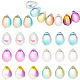 arricraft 112 Pcs 7 Colors 14x10mm Teardrop Glass Crystal Beads GLAA-AR0001-45-1