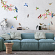 塩ビウォールステッカー  長方形  家の居間の寝室の装飾のため  鳥の模様  290x900mm DIY-WH0228-278-4