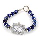 Rectangle Alloy Rhinestone Electronic Watch Bracelets BJEW-JB01737-06-1