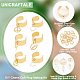 UNICRAFTALE DIY Charm Cuff Ring Making Kit Including Stainless Steel Open Ring Findings Heart Pendant Leaf Charms Lightning Peace Sign Charms Link Connectors Golden Open Jump Rings DIY-UN0003-67-6