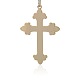 Nickel- und bleifreie goldfarbene Emaille-Anhänger mit lateinischem Kreuz und Fleurée-Legierung ENAM-J409-01G-NR-2