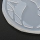 コースター食品グレードのシリコーン型  レジン型  UVレジン用  エポキシ樹脂工芸品作り  猫と丸い  ホワイト  95x5mm DIY-H145-10-3
