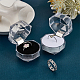 Chgcraft 40 pz 2 colori scatole per anelli in plastica trasparente orecchini in cristallo scatole per gioielli con schiuma per conservare anelli orecchini gioielli proposta di matrimonio San Valentino CON-CA0001-019-5