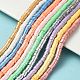 10 Strands 10 Colors Eco-Friendly Handmade Polymer Clay Beads Strands CLAY-YW0001-90-5