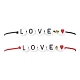 2 pièces 2 couleurs entendre amour ensemble de bracelets de perles tressées en acrylique BJEW-JB09849-1