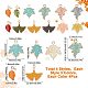 SUNNYCLUE 1 Box 48Pcs Thanksgiving Charms Enamel Leaf Charms Green Leaves Charm Small Red Maple Charm Ginkgo Leaf Plant Charms for Jewelry Making Charm DIY Necklace Bracelets Earrings Craft Supplies ENAM-SC0003-39-2