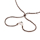 Collier pendentif tortue en quartz rose naturel NJEW-K258-02F-3