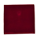 スクエアベルベットジュエリーバッグ  スナップファスナー付き  暗赤色  10x10x1cm TP-B001-01B-01-2