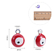 Double-sided Platinum Plated Alloy Enamel Charms ENAM-NB0001-01-2