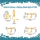 Unicraftale 48 pièces 8 styles de boucles d'oreilles à clipser en laiton KK-UN0001-63-4