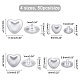 CHGCRAFT 200Pcs 4 Sizes Heart Shape Imitation Pearl Beads Resin Pearl Loose Beads Pearl Spacer Beads for Crafting Wedding Party Decoration Jewellery Making RESI-CA0001-14-2