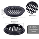 CHGCRAFT 30Pcs 3 Colors 201 Stainless Steel Round Mesh Lid AJEW-CA0002-69-2