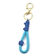 Schlüsselanhänger aus PVC-Seil mit Katzenpfotenmuster KEYC-B015-03LG-01-2