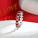 925 стерлинговое серебряное кольцо с платиновым родиевым покрытием и сердечком на палец FL0127-6-2