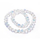 Transparentes perles de verre de galvanoplastie brins GLAA-C025-01D-4