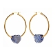 Heart Natural Sodalite Beads Earrings for Girl Women EJEW-JE04638-05-4