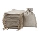 黄麻布製梱包袋ポーチ  巾着袋  バリーウッド  18x13cm ABAG-TA0001-08-3