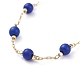 Bracelets ronds en perles synthétiques turquoise (teints) BJEW-JB05274-02-2