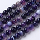 Natural Striped Agate/Banded Agate Beads Strands G-G753-07-10mm-1