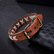 Rétro x bracelets unisexes de cordon en cuir en forme BJEW-BB16030-4