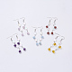 Natural Gemstone Beads Dangle Earrings EJEW-JE02587-1