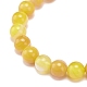 Bracelet extensible à perles rondes en agate naturelle BJEW-JB08396-6