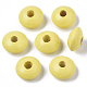 Dyed Natural Beech Wood Beads WOOD-T015-43F-1
