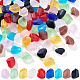 Pandahall Elite 90 pièces 9 couleurs perles de verre dépoli transparent FGLA-PH0001-07-1